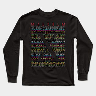 Malcolm X nation Long Sleeve T-Shirt